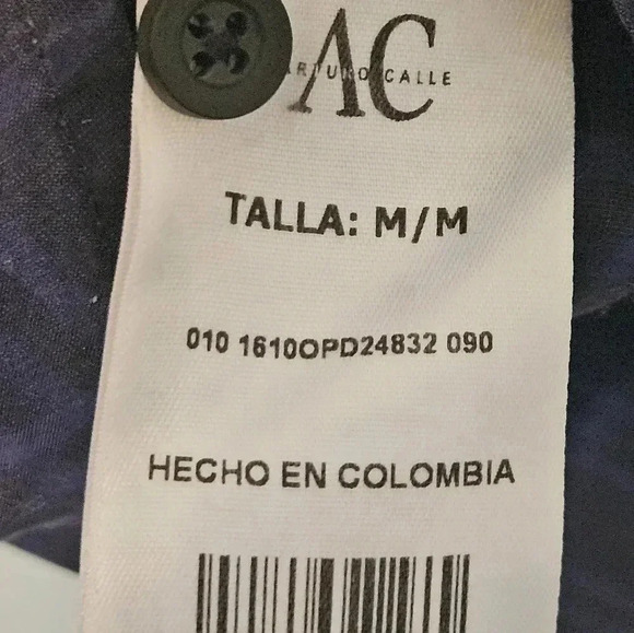 ARTURO CALLE Short Sleeve Snap Down Shirt Size Medium Slim Fit EUC - Picture 10 of 12